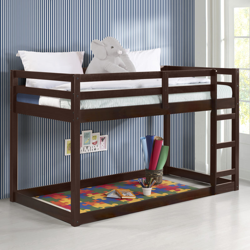Koehn Twin Solid Wood Low Loft Bed by Harriet Bee, Espresso
