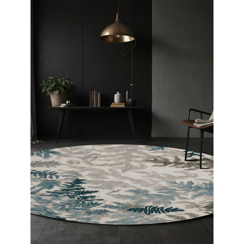 Silky Soft Plush Gray Area Rug, Round 8'