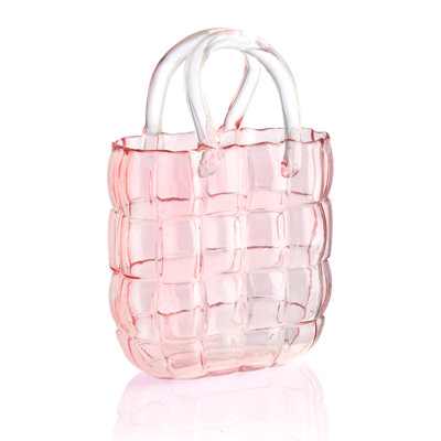 Iridescent Quilted Handbag Vase