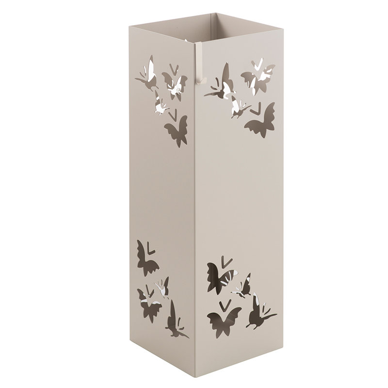 Fetter Metal Freestanding Umbrella Stand, Grey