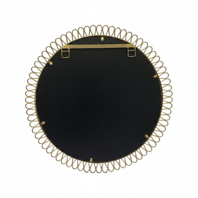 Squiggle Round Mirror Bronze