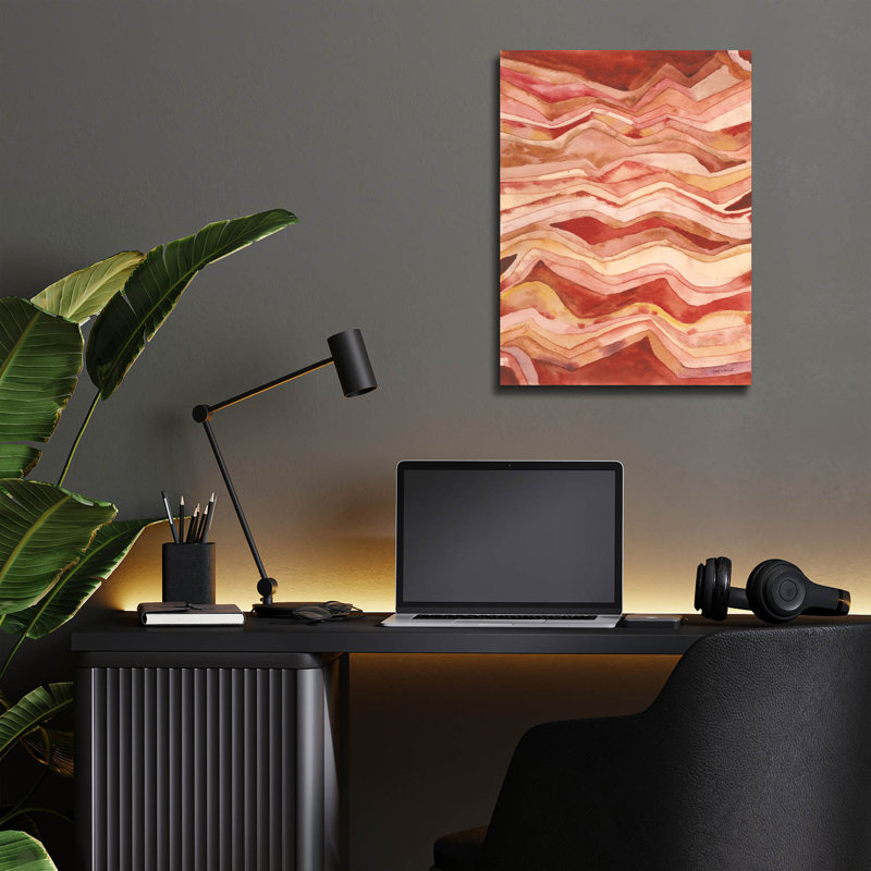  «Painted Desert 2» par Cheryl Warrick, art mural en verre acrylique, 12 po x 16 po, H 16 po x l 12 po x P 0,13 po