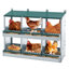 Boîte de nidification à 6 compartiments pour poules pondeuses, boîtes de poules roulantes, vert