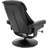 Meleri 26" W Faux Leather Swivel Recliner and Ottoman with Metal Base