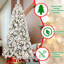 Arbre de Noël enneigé 7 pi avec 450 lumières blanc chaud, 1060 pointes pleines, branches enneigées et à aiguilles dures, conception à charnières pour une installation simple, arbre de Noël en métal à support de 84 po, neige réaliste