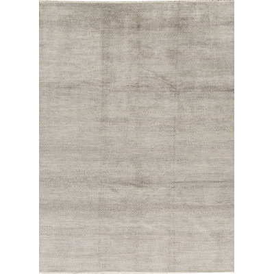 Hand-Knotted High-Quality Light Blue and Gray Area Rug