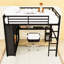 Lit mezzanine multifonctionnel avec bureau intégré, garde-robe et tablettes de rangement-1906289939-1906289949