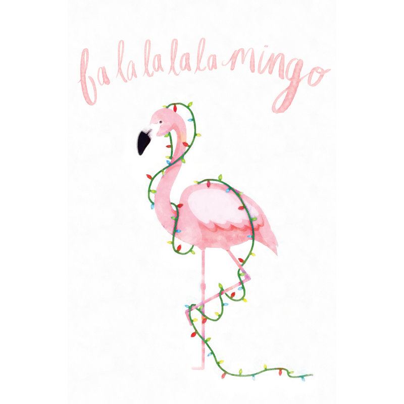 Flamingo Holiday - Wrapped Canvas Print, 30cm H x 20cm W x 3.8cm D