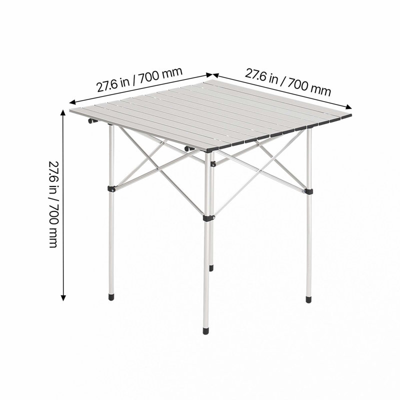 Table de camping pliante en aluminium