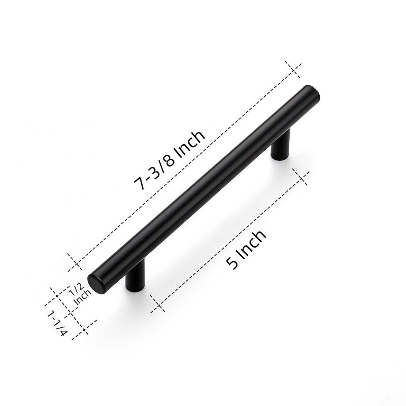 5" Center to Center Bar Pull Multipack, Matte Black