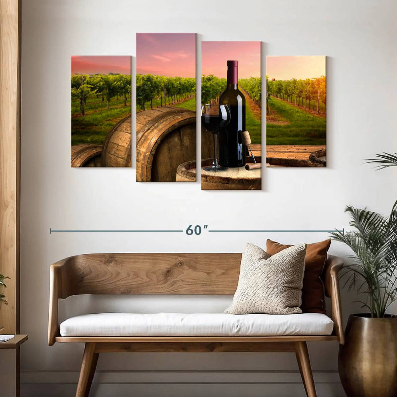 Yarlin Tuscan Wine Vineyard, H 32 po x l 52 po