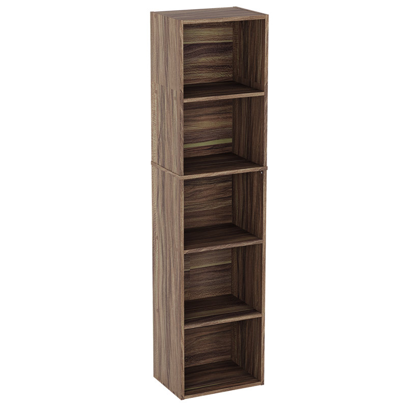 Gerardi 32cm W Standard Bookcase, Walnut, 132 cm H x 32 cm W