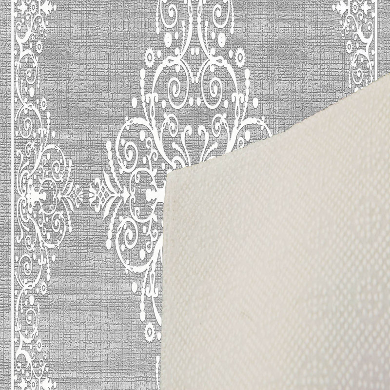 Tapis tissé élégant, 5,2 x 7,5 pieds | 100% polyester, hauteur des poils de 0,3 po, antibactérien, envers en PVC antidérapant | Lavable à la machine, impression numérique 3D | Parfait pour le salon, la chambre à coucher et la décoration intérieure