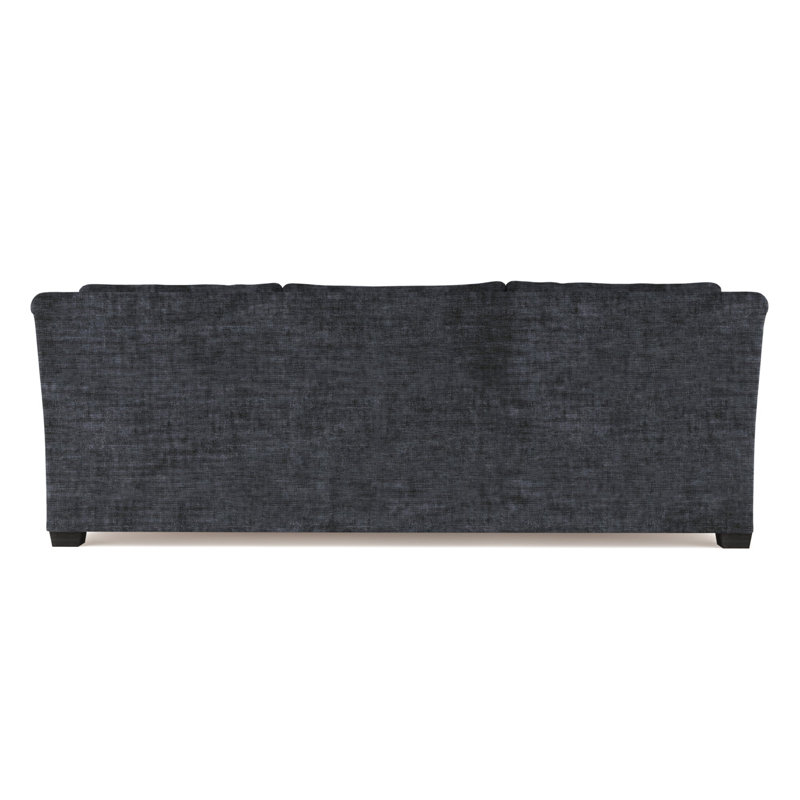 Canapé Thompson, H 32 po x l 108 po x P 41 po, Velours écrasé graphite, Ébène