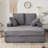 54 Inches Wide Corduroy Upholstered Chaise Lounge Indoor-1197664949