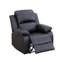Fauteuil recling manuel noir en cuir végétalien-744291907