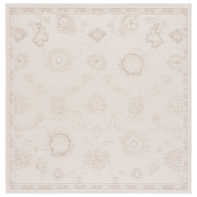 Savell Performance Solid Color Rug, Square 6'7"