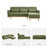 86.61" W Reversible L-Shaped Chenille Sectional-1215175979