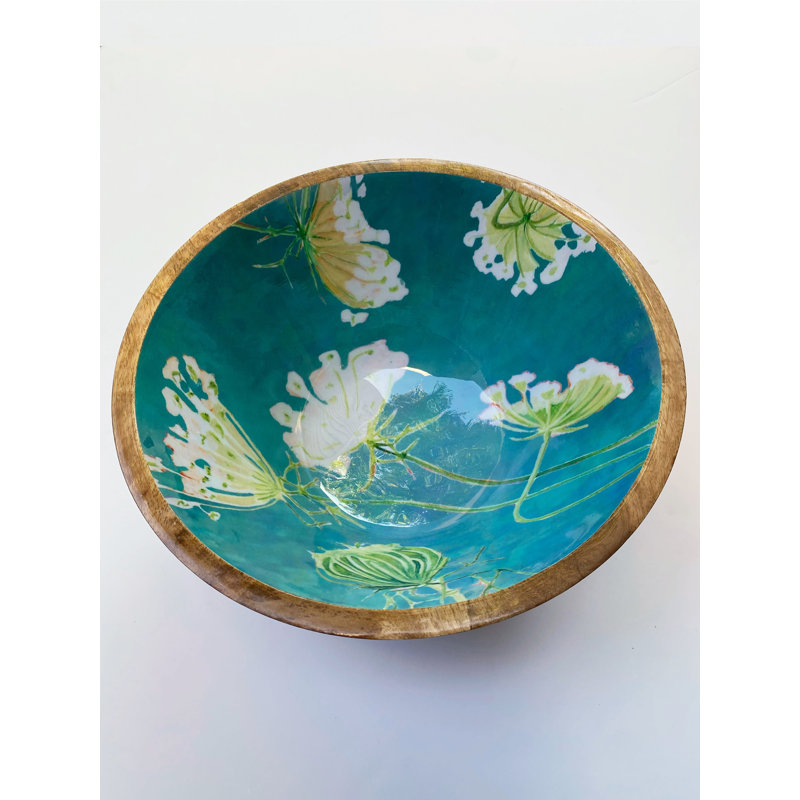 India & Purry Wood Serving Bowl