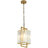 1-Light Brass Mini Crystal Pendant Light with Crystal Shade with Adjustable Chain for Kitchen Island-613119398-627230281