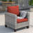 Konami 5-Piece PE Rattan Wicker Patio Conversation Set with Cushions & Ottomans, All-Weather Outdoor Furniture Set for Deck Backyard Garden-370164159-370164131