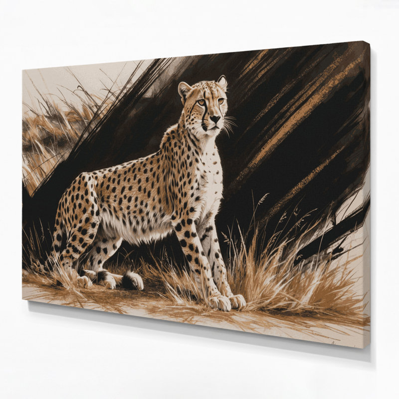 «Big Cats Asiatic Cheetah», art mural sur toile, H 11 po x l 14 po
