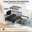 Large 2 Tier Dish Drying Rack, Expandable Over Sink & Counter Use, Extendable Drying Space, Auto-Drain Spout, Stable Screw-Fixed Frame, Cup & Utensil Holder, Rust-Resistant Kitchen Rack, (Black)