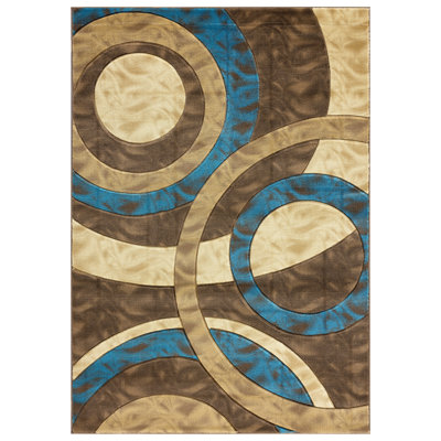 Tapis abstrait beige / brun Adonia