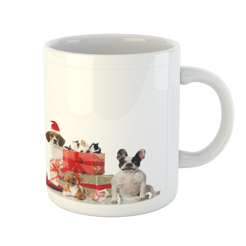 Grande tasse à café à plusieurs animaux