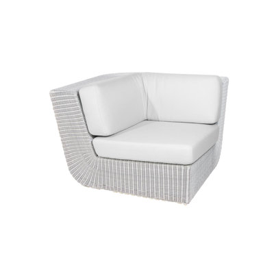 Savannah 40.2'' Wide Outdoor Wicker Symmetrical Patio Sectional Component with Cushions