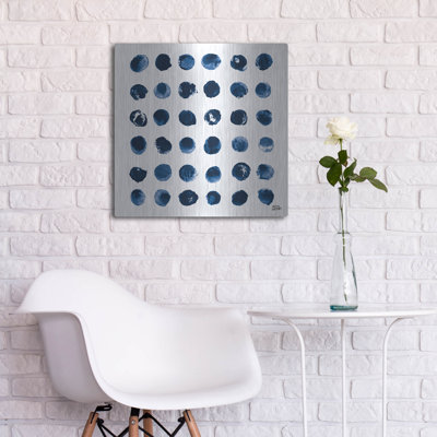 Art mural en métal Markmake Blue Sq 1 'par Melissa Averinos