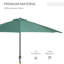 Aarun 293cm Market Parasol