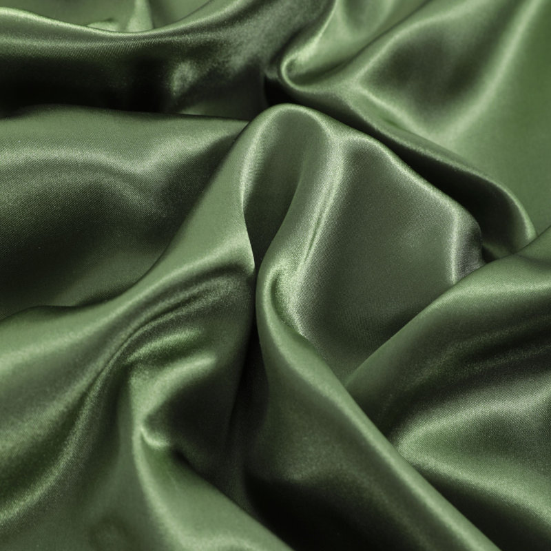 Taies d'oreiller en satin avec fermeture à enveloppe, Taie d'oreiller pour taille de lit très grand cal, Vert olive