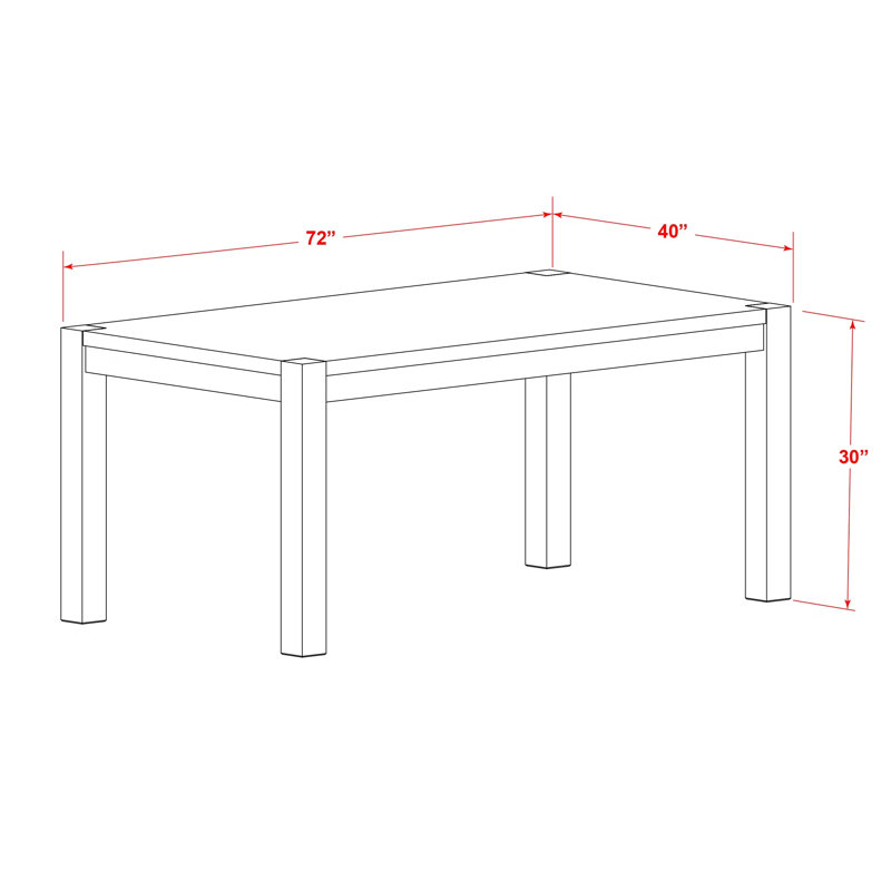 Ensemble de cuisine 5 pièces comprenant une table de salle à manger rectangulaire en bois rustique et 4 chaises, noyer antique sablé