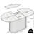 55.11"-70.86" Extendable Dining Table with Striped Legs-808843247