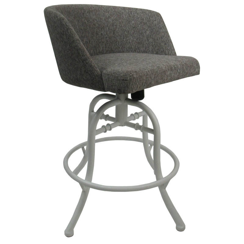 Tabouret Joniya, Tabouret de comptoir (siège d'une hauteur de 26 p, Gris Mojave