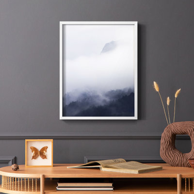 «Above the Clouds», reproduction encadrée - bois massif