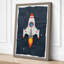 Rocket to the Stars Retro - Wrapped Canvas-1852959534-1852959540
