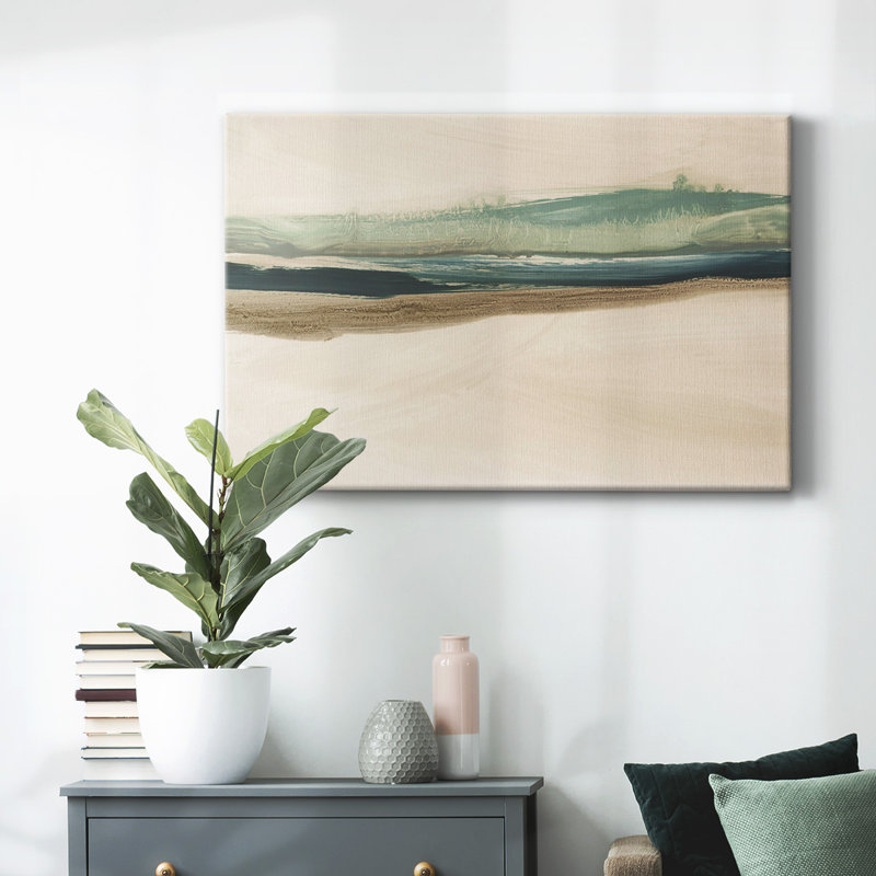 Toile tendue avec châssis Layered Horizon II, H 12 po x l 18 po