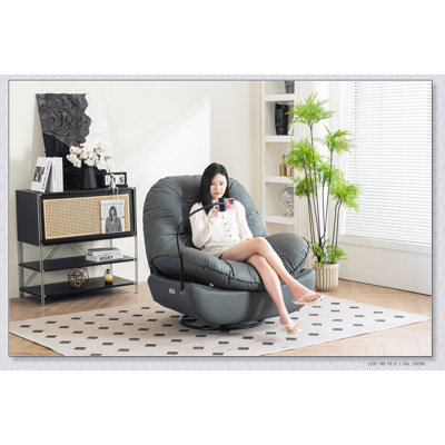 Fauteuil oscillant inclinable électrique avec chargeur USB et lecteur de musique Bluetooth pour le sommeil, le travail et les loisirs