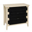 Buffet à 3 tiroirs en corde tissée à la main avec tablettes réglables pour la cuisine, style moderne, ton principal naturel, panneau de particules + matériau, armoire de rangement avec protection supérieure imperméable et tiroirs