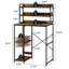 Mini support de réfrigérateur avec tablettes de rangement, mini armoire de rangement compacte, organisateur réglable gauche / droite avec prise de courant