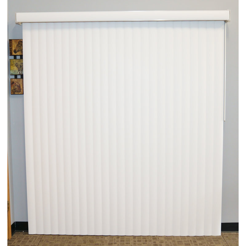 Sharell Room Darkening Vertical Blind, White, 86"W x 48"L