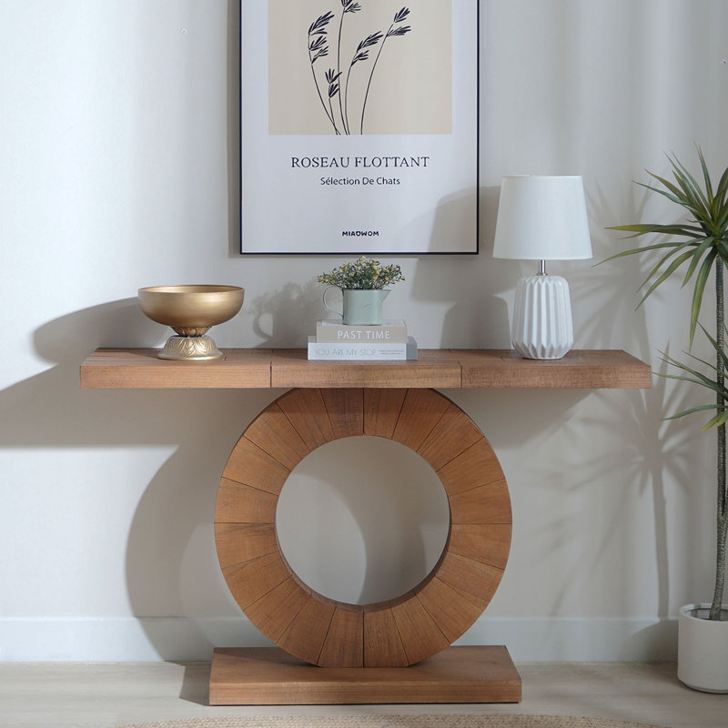 Console 53,2 po moderne minimaliste en bois