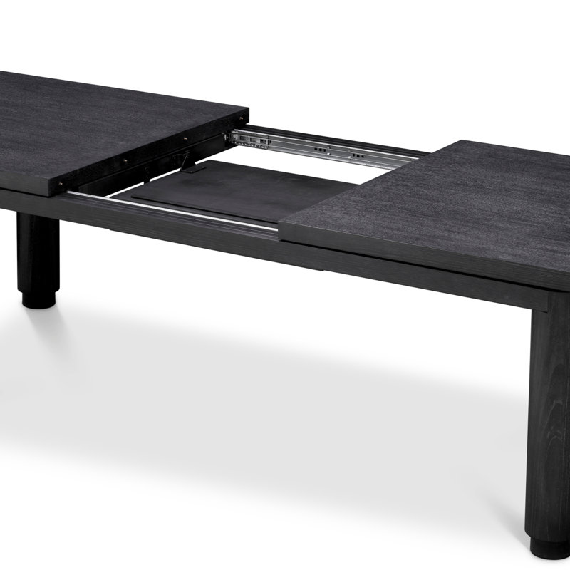 Dining Table, 31.5" H x 122.05" L x 39.37" W, Charcoal Gray Oak
