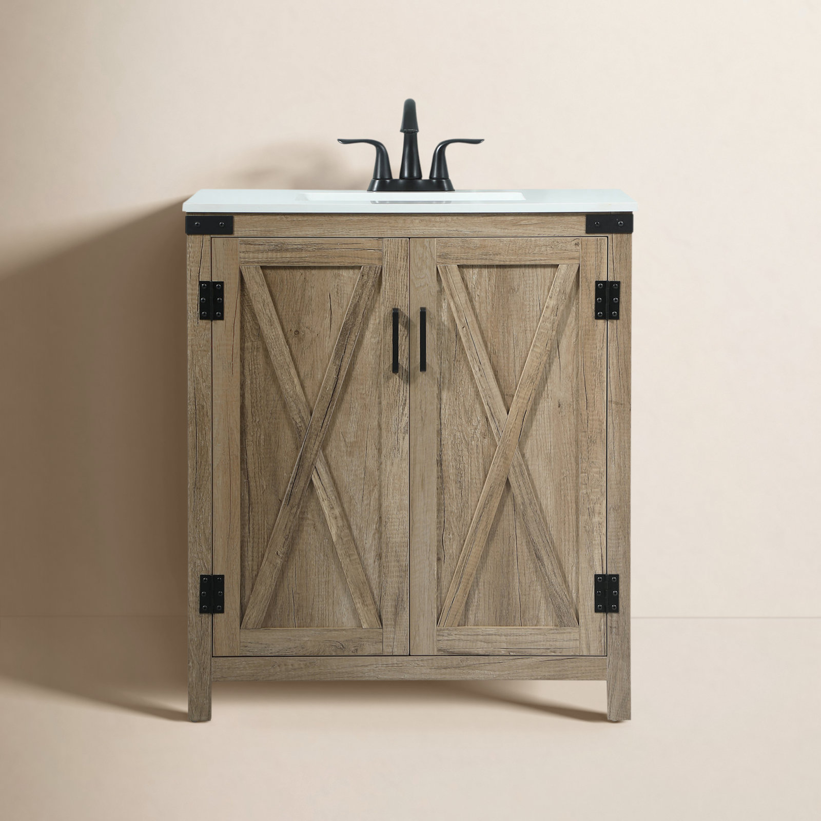 Slayton 30'' Single Bathroom Vanity, Natural Oak