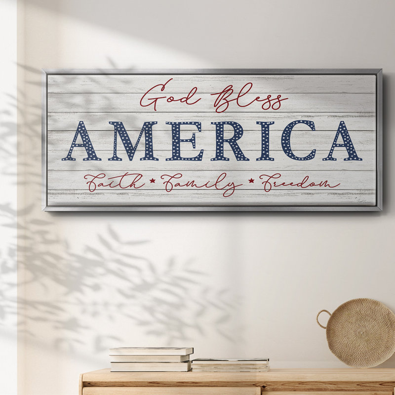 God Bless America- Framed Canvas