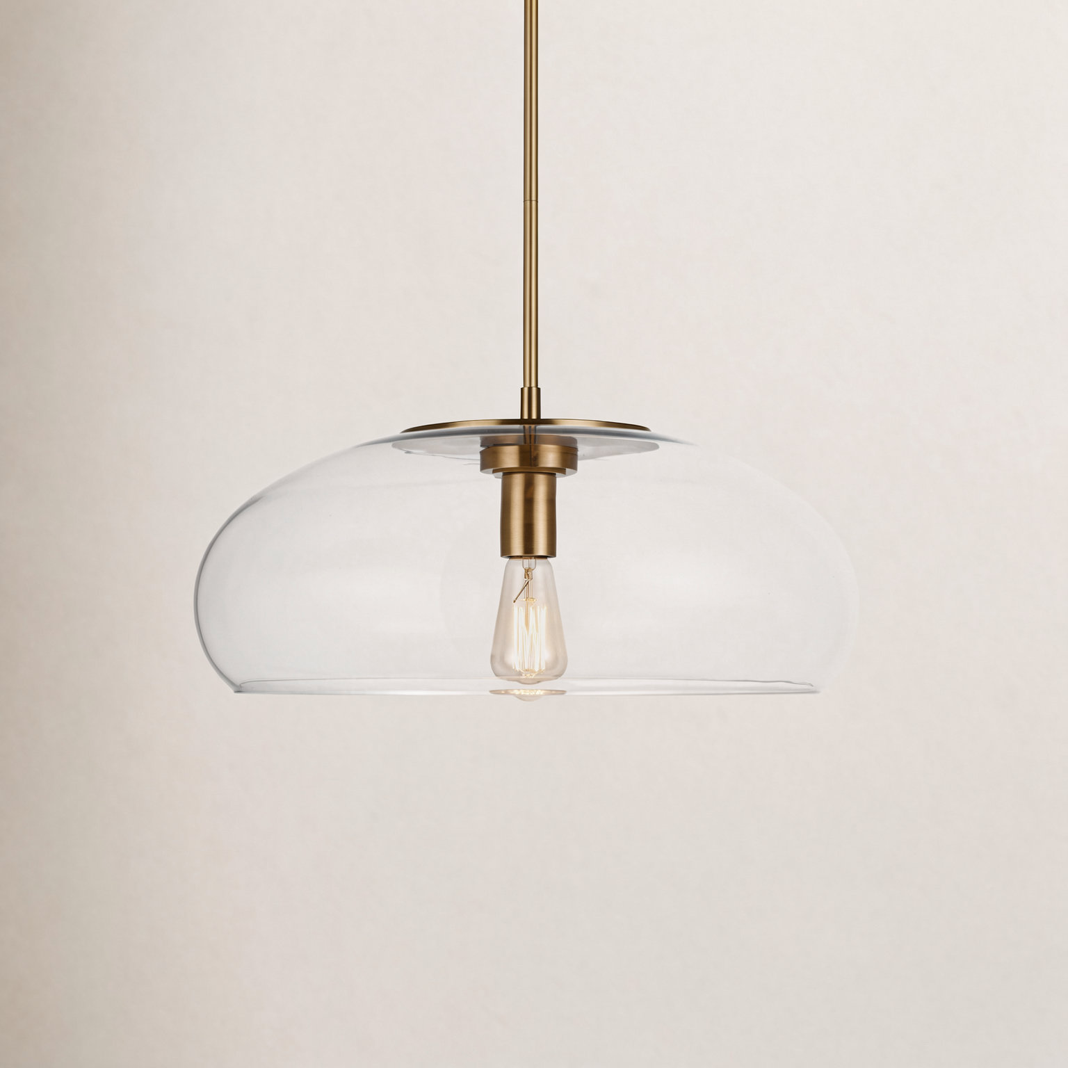 Terza Single Light Glass Dimmable Pendant