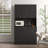 70.87" Tall Wardrobe& Kitchen Cabinet, With 6-Doors, 1-Open Shelves And 1-Drawer For Bedroom,Black-1892426407