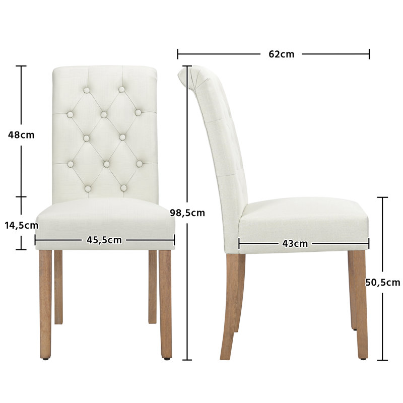  Upholstered Dining Chair, Beige